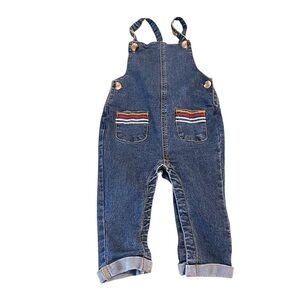 Vtg Denim Jean Overalls 6-12 Months Kids 80s 90s Toddler. Denim Overalls Pockets